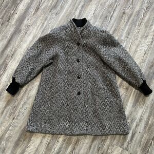 Karizma East Ltd Wool Herringbone Fleck Coat Union Made USA M/L